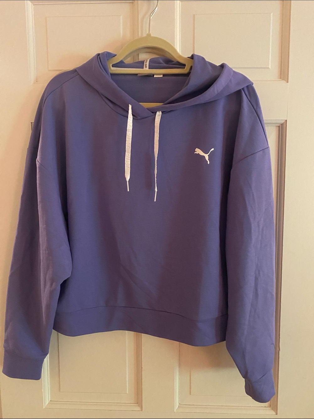 Puma Lavender Crewneck Hoodie with White Logo